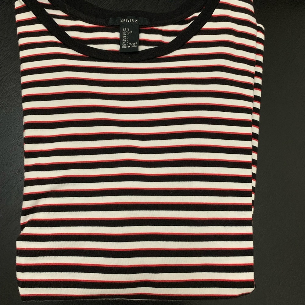Forever 21 Stripe Shirt, Size L - Picture 5 of 5
